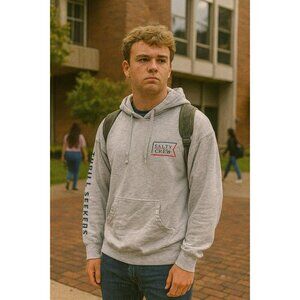 Salty Crew Men’s Grey Sweater Hoodie Size Large EUC